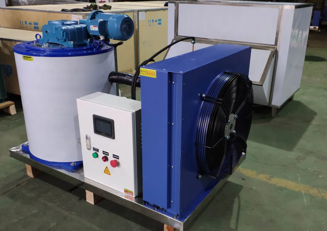 2t/24h Stainless Steel Commercial Brine Seawater Flake Ice Making Machine